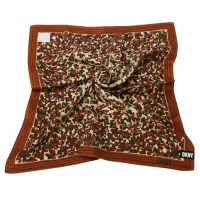 在飛比找Yahoo奇摩購物中心優惠-DKNY 滿版迷彩風帕領巾(咖啡邊)