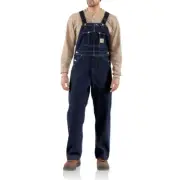 New Carhartt Men's Bib Overalls Unlined R08 Denim 30x30