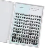 False Eyelash Extension,3D Fluffy Effect C Curl Natural Look falsel Eyelashes 200 Pcs Mixed Length Cluster Lashes,DIY Eyelashes Extension, falsel Eyelashes Natural Look (ALC185)