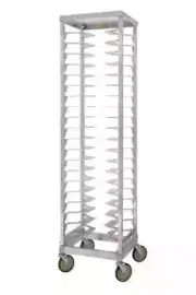 Prairie View Industries Mobile Aluminum 20 Pan Pizza Single Rack 16in Pans