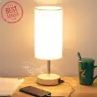 Bedside Lamp with USB Port, Touch Control, 3-Way Dimmable, LED Bulb Included