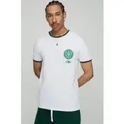 Mens Forest Slim Fit Man Embroidered Ringer T-Shirt