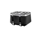 NEW Russell Hobbs Brontë 4 Slice Toaster - Black - RHT2677BLK