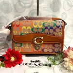 近全新 COACH 蔻馳 肩背包 SIGNATURE 彩色 日本直送 二手