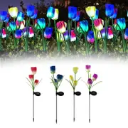 Solar Tulips Flower Light Water-resistant LED Lamp for Garden Patio Yard