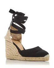 Castaner Women's Carina Ankle Tie Espadrille Wedge Sandals