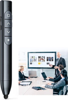 Presentation Clicker, Wireless Presenter Remote Clicker for Powerpoint, Power...