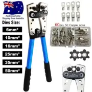 Electric Plug Crimp Crimping Tools Wire Crimper Battery Cable Lug Cutter 6-50mm²