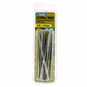 Zenith 10G x 100mm Countersunk Rib Head External Timber Screws - 8 Pack