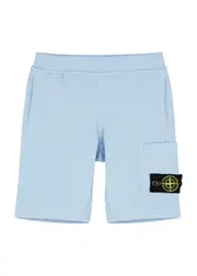 Stone Island Kids Logo Cotton Shorts (6-8 Years) - Blue - 06YR (6 Years) 06YR (6 years)