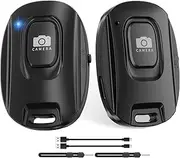 Mairan 2 Pack Rechargable Wireless Camera Remote Shutter for iPhone and Android Smartphones, Bluetooth Phone Remote Control,Selfie Button for Photos and Videos Charging Cable and Wrist Strap Included