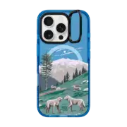 iPhone 16 Pro Impact Ring Stand Case MagSafe Compatible Wolves at Mt. Olympus by Papio Press