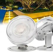 LED Underwater Pond Light,Underwater Lights, Waterproof Fountain Light,LED Pool Replacement Bulb,for Swimming Pool, Fountain, Waterfall, Pond and Grass Land,A