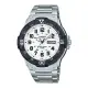 【CASIO 卡西歐】CASIO 指針男錶 三折式不鏽鋼錶帶 黑白錶盤 防水100米(MRW-200HD-7B)