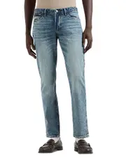 Emporio Armani Slim Fit Washed Jeans in Light Blue