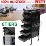 6 Tier 6 Drawer Hairdressing Salon Trolley Beauty Salon Spa Rolling Storage Cart