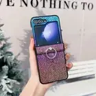 Gradient Ring Stand Leather Case Cover For Samsung Galaxy Z Flip6 Flip5 Flip4 3