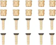 Baxnore Hydraulic Brake Olive Insert, 10 Piece Copper Disc Brake Hose Connector Set, Oil Leak Proof for Brake Part