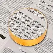 8X Paperweight Mirror Round Shape Hd Magnifying Magnifying Glass Dome Genuine Glass Paperweight Map Magnifying Glass and Reading Aid (No Handle)