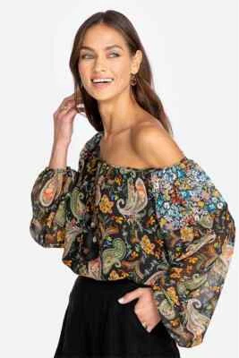 Johnny Was Adela Mixed Top Small New with Tags