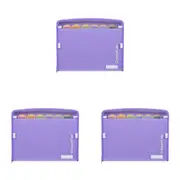 3x Colourhide A4 Zip-It Expanding File Cover Organiser w/ Pen Holder Loop LVNDR