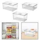 Stackable Airtight Lid Fridge Organization Storage Bin for Apples Vegetables