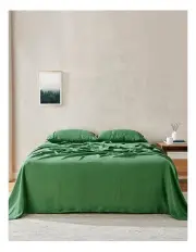 [Natural Home] European Flax Linen Sheet Set in Olive