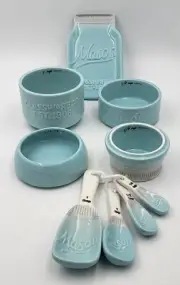 Comfify Mason Jar, Measuring Spoons, Measures Cups & Spoon Rest Set - New