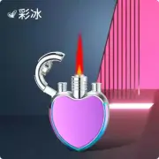 Jet Lighter Love Heart Shape Butane Turbine Torch Lighter Red Flame Windproof A