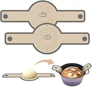2 PCS Silicone Bread Sling for Dutch Oven - Non-Stick, Easy Clean Reusable Bread Baking Mat with Long Handles for Easy Sourdough Transfer, BM02