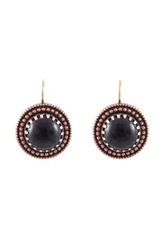 Resin Circle Filigree Edge Hook Earring--ADO-AEC-6929