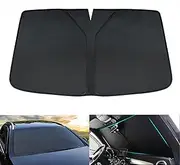 EIOXROEU Fit for Volkswagen Golf Mk-8 2020-2022, Car windscreen Sun Shade, car Sun Shades Front windscreen Inside, Foldable Black