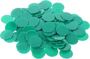 GARVALON 100pcs Bingo Chips Poker Markers for Games Counting Math Learning Edges for Teaching and Party Fun