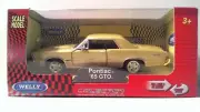 MINT SEALED WELLY PULL BACK ACTION CARS - 1965 PONTIAC GTO - SCALE MODEL DIECAST