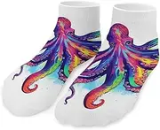 [QMNVBDS] Colorful Octopus Socks Ankle Length Socks Casual Short Socks for Women Men Low Cut Sports Socks Running Socks No Show Socks Ankle Socks Athletic Socks Workout Socks, Style, One Size, Style