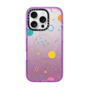 iPhone 16 Pro Impact Case MagSafe Compatible Colorful Shapes (Clear)