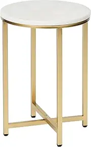 Cooper & Co. Homewares Marble Ali Side Table, Gold