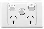 Double Power Point with Extra Switch Socket Outlet GPO Australian SAA Approval Compatible to C2000 Series