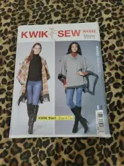 KWIK SEW Sewing Pattern K4222 MISSES PONCHO XS-XL NEW FF Un-Cut (2387