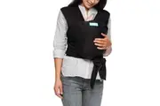 Moby Classic Wrap Baby Newborn Cotton Fabric Body Travel Carrier Black