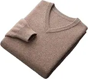 [Hamthuit] Men's V-Neck Pullover Sweater Long Sleeve Knitted Pullover Sweaters Slim Fit Knitted Pullover