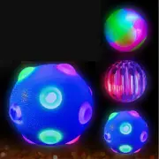 Illuminated Dog Ball, Self Moving Dog Ball, Jumping Activation Ball, Dog Shake Ball, Toy, Flashing Ball, Elastic Pet Training Toy blue L