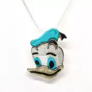 ZUNI-STERLING & MULTI-STONE INLAY DAFFY DUCK PIN/PENDANT by ANDREA LONJOSE