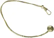[BUZZUFY] Brass Gold-Plated Button-Hole Pocket Watch Chain 23 cm, 2.9 mm