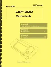 Roland LEF-300 VersaUV Printer Master Guide OWNER'S MANUAL