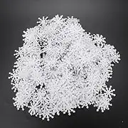 500Pcs/set Christmas Snowflakes Ornament,Snowflake Sequins for Christmas Holiday Party Decorations (500 pieces/pack large snowflakes)