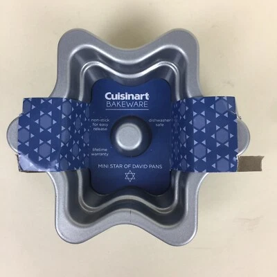 Cuisinart Bakeware Set Of 4 Mini Star Of David Non-Stick Pans Kitchen Baking New