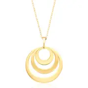 Zamel's 9ct Yellow Gold Triple Circle Women's Pendant Elegant Jewellery