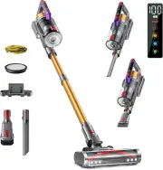 Cordless Vacuum 550W 45Kpa, 70Min Runtime, Self-Standing, 1.6L Cup