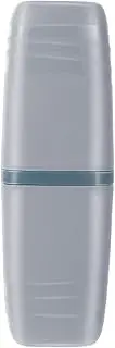 PERSELOSO 1Pc Portable Travel Storage Box for Toothbrush and Toothpaste Compact Grey Tooth Brushing Cup Holder Durable Material for Home and Travel Use